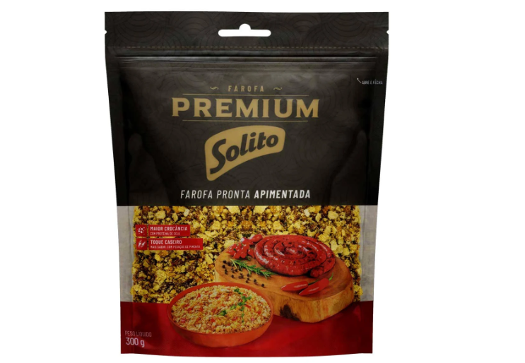 FAROFA PRONTA SOLITO PREMIUM 300g APIMENTADA