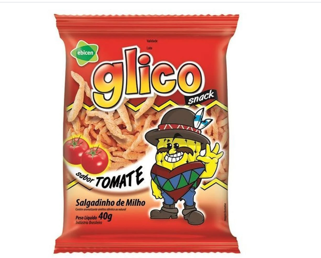 SALGADINHO GLICO TOMATE - 40G