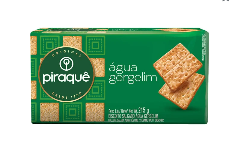 BISCOITO PIRAQUÊ ÁGUA E GERGELIM 215G