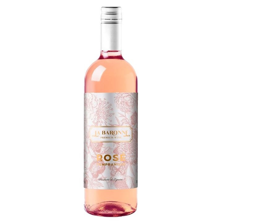 VINHO ESPANHOL LA BARONNE TEMPRANILLO ROSÉ MEIO SECO 750 ML