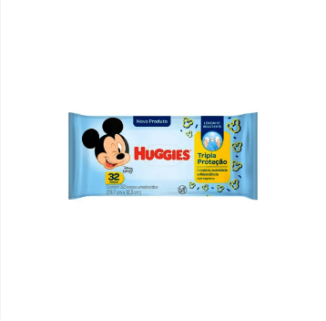 LENÇO UMEDECIDO HUGGIES TRIPLA PROTECAO COM 32