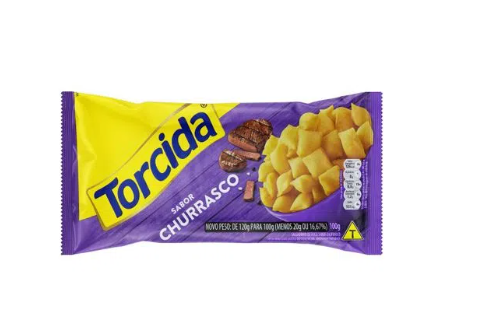 SALGADINHO DE TRIGO CHURRASCO TORCIDA PACOTE 100G