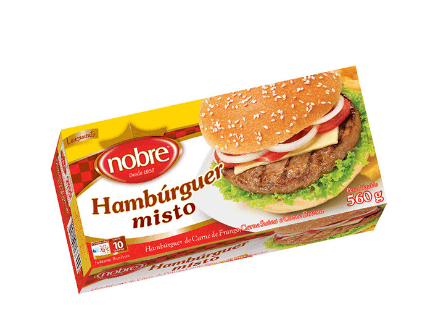 HAMBÚRGUER MISTO NOBRE 560 GRAMAS