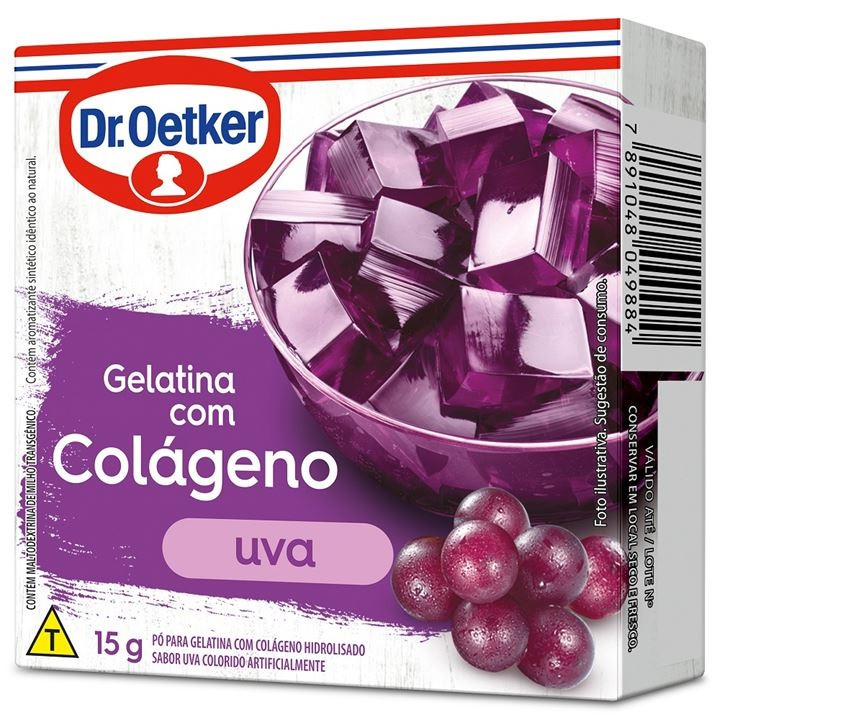 GELATINA COM COLÁGENO DR. OETKER UVA 15 G