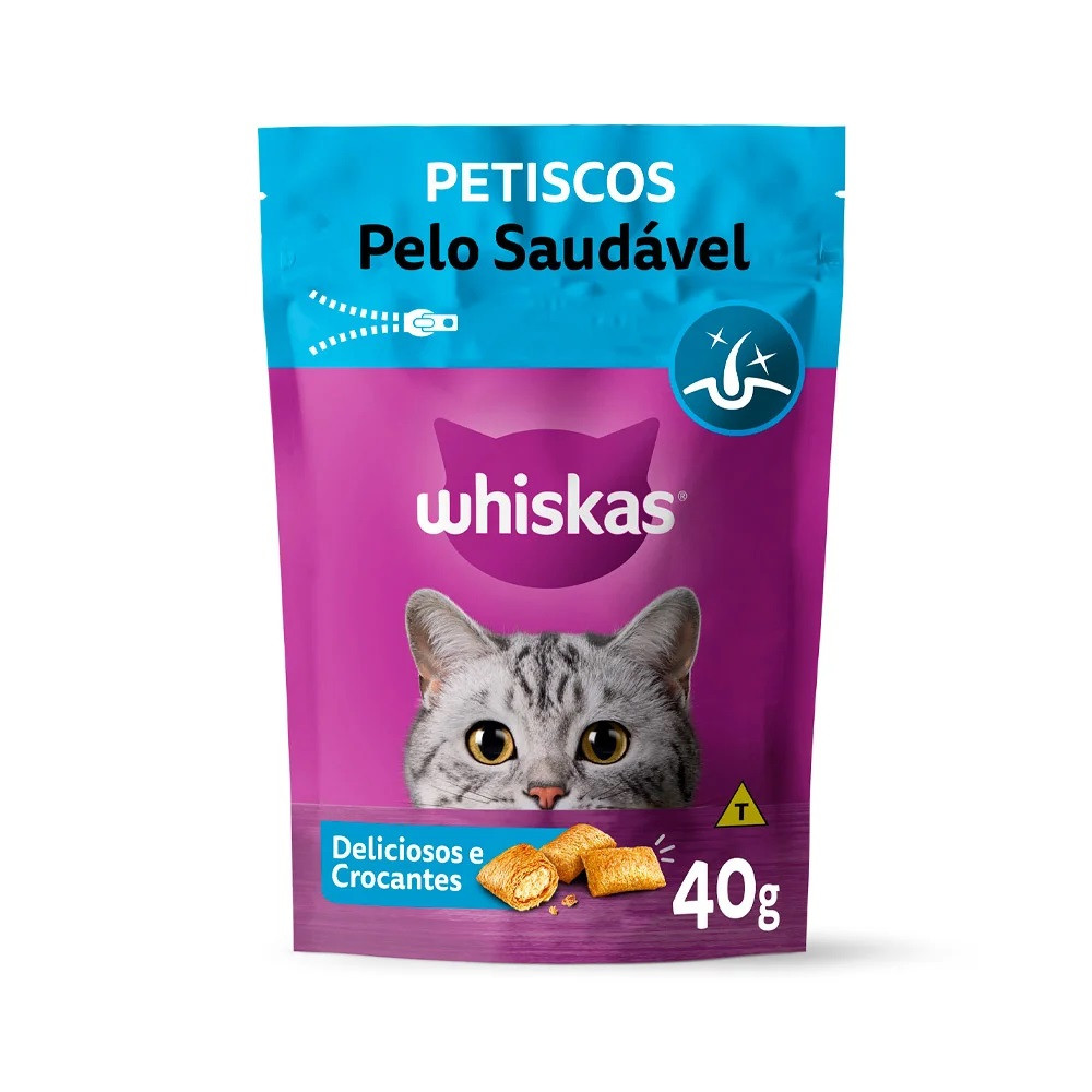 PETISCOS WHISKAS PELO SAUDAVEL 40 G