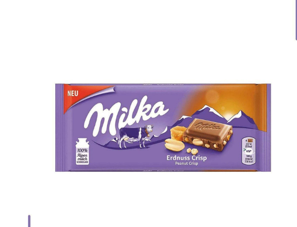 CHOCOLATE MILKA AMENDOIM E CARAMELO 90G CHOCOLATE AO LEITE