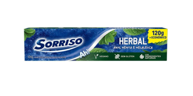 CREME DENTAL HERBAL ANIS MENTA E MELALEUCA 120G SORRISO