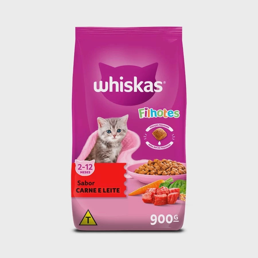 ALIMENTO WHISKAS FILHOTE CARNE 900 GR