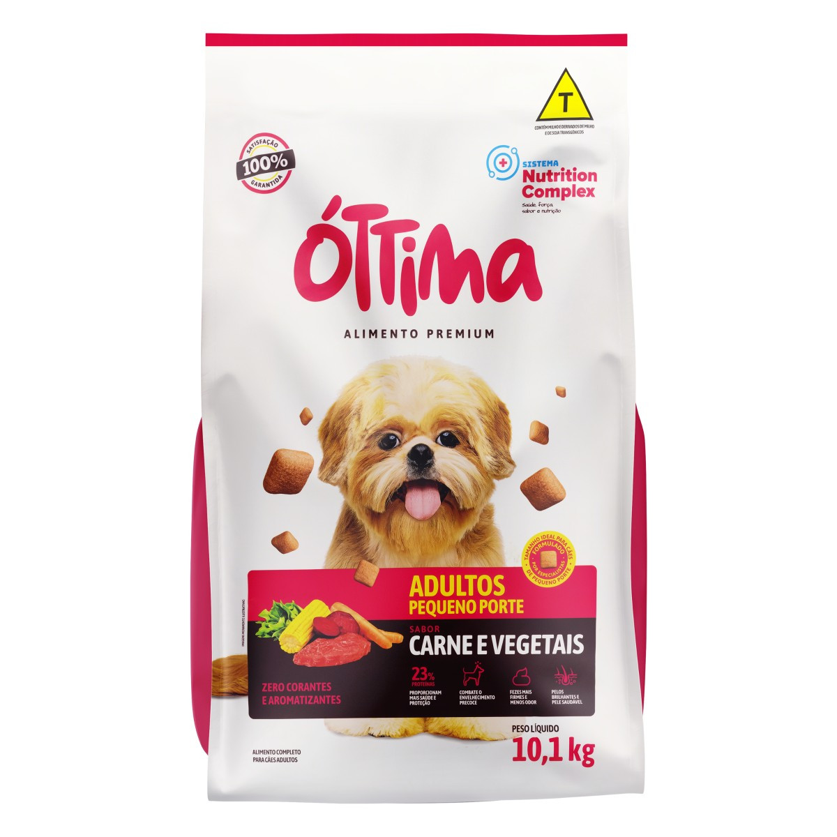 RAÇÃO OTTIMA PARA CÃES ADULTOS PEQUENO PORTE CARNE E VEGETAIS 10, 1 KG