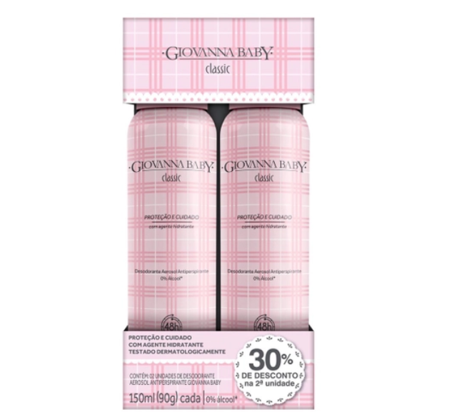 DESODORANTE GIOVANNA BABY 150ML CLASSIC C/ 2 UNIDADES