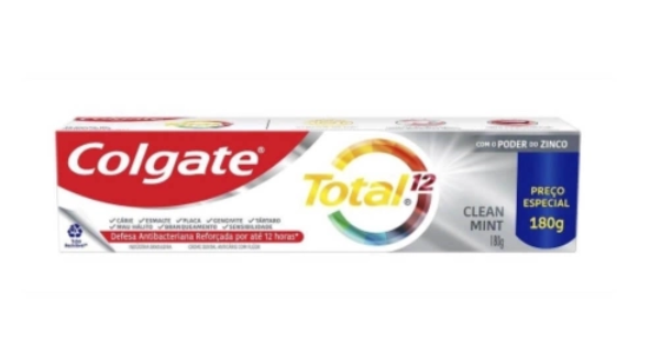 COLGATE CREME DENTAL TOTAL 12 CLEAN MINT 180G