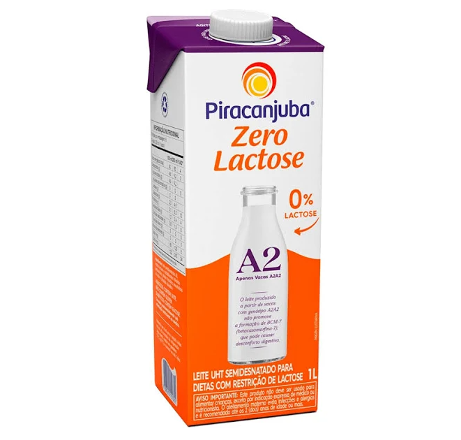 LEITE PIRACANJUBA A2 1L SEMIDESNATADO Z LACTOSE