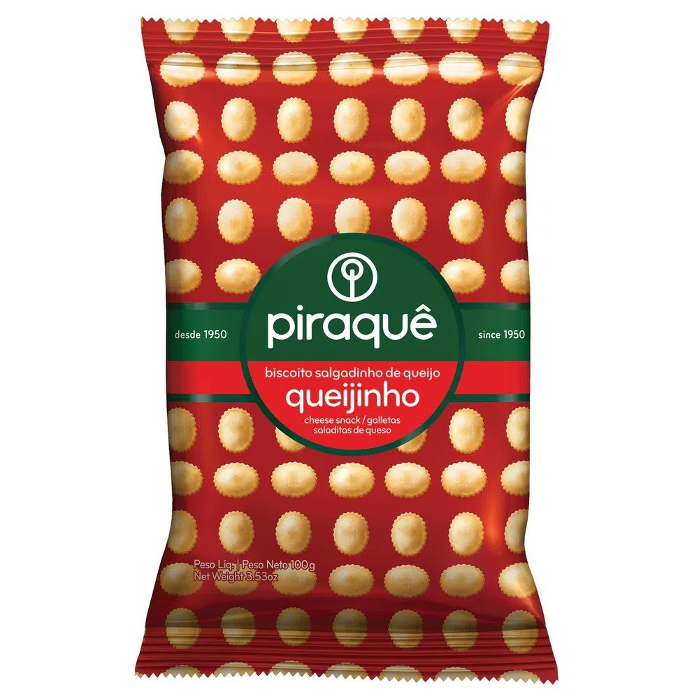 BISCOITO SALGADINHO PIRAQUE QUEIJINHO 100 G