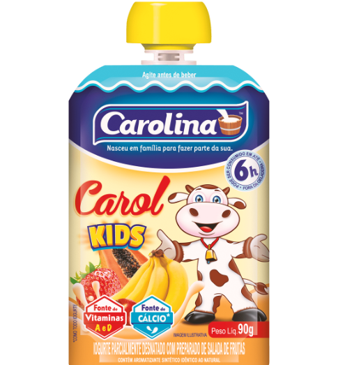 IOGURTE KIDS CAROLINA SALADA DE FRUTAS 90G