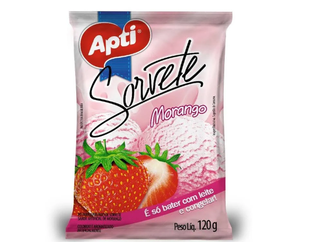 PÓ PARA SORVETE APTI MORANGO 120G