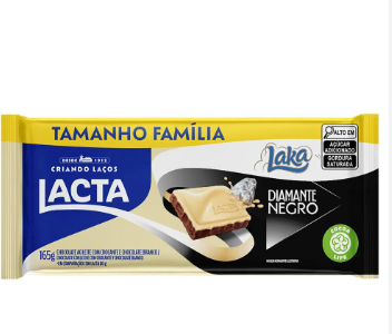 CHOCOLATE LACTA LAKA E DIAMANTE NEGRO BR 165G