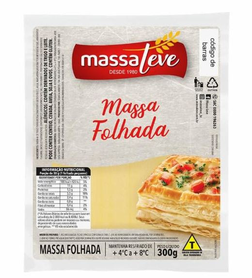 MASSA FOLHADA MASSALEVE 300G