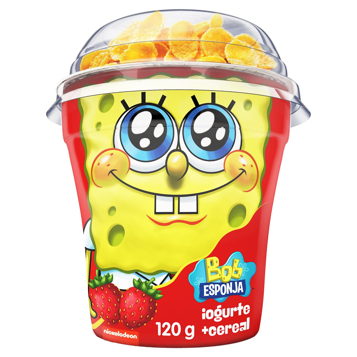 IOGURTE BATAVO BOB ESPONJA MORANGO E CEREAIS 120 G