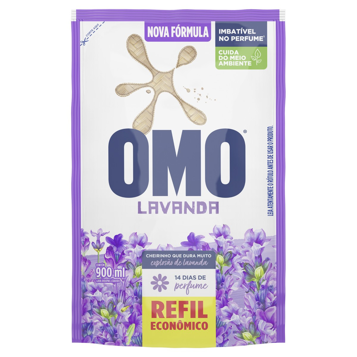 LAVA ROUPAS LIQUIDO OMO LAVANDA 900 ML