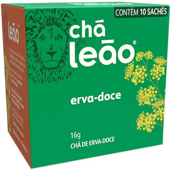 CHÁ LEÃO ERVA DOCE CAIXA 16 GR COM 10 UN