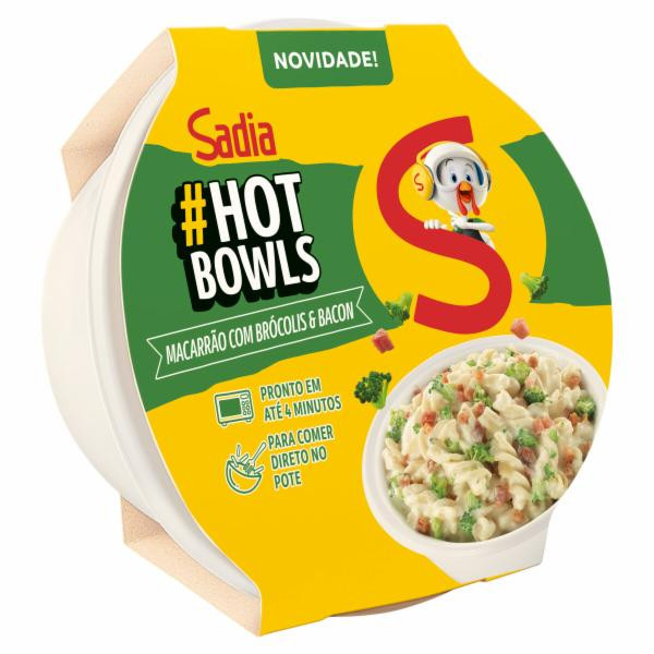 MACARRAO SADIA HOT BOWLS 300G BROCOLIS E BACON