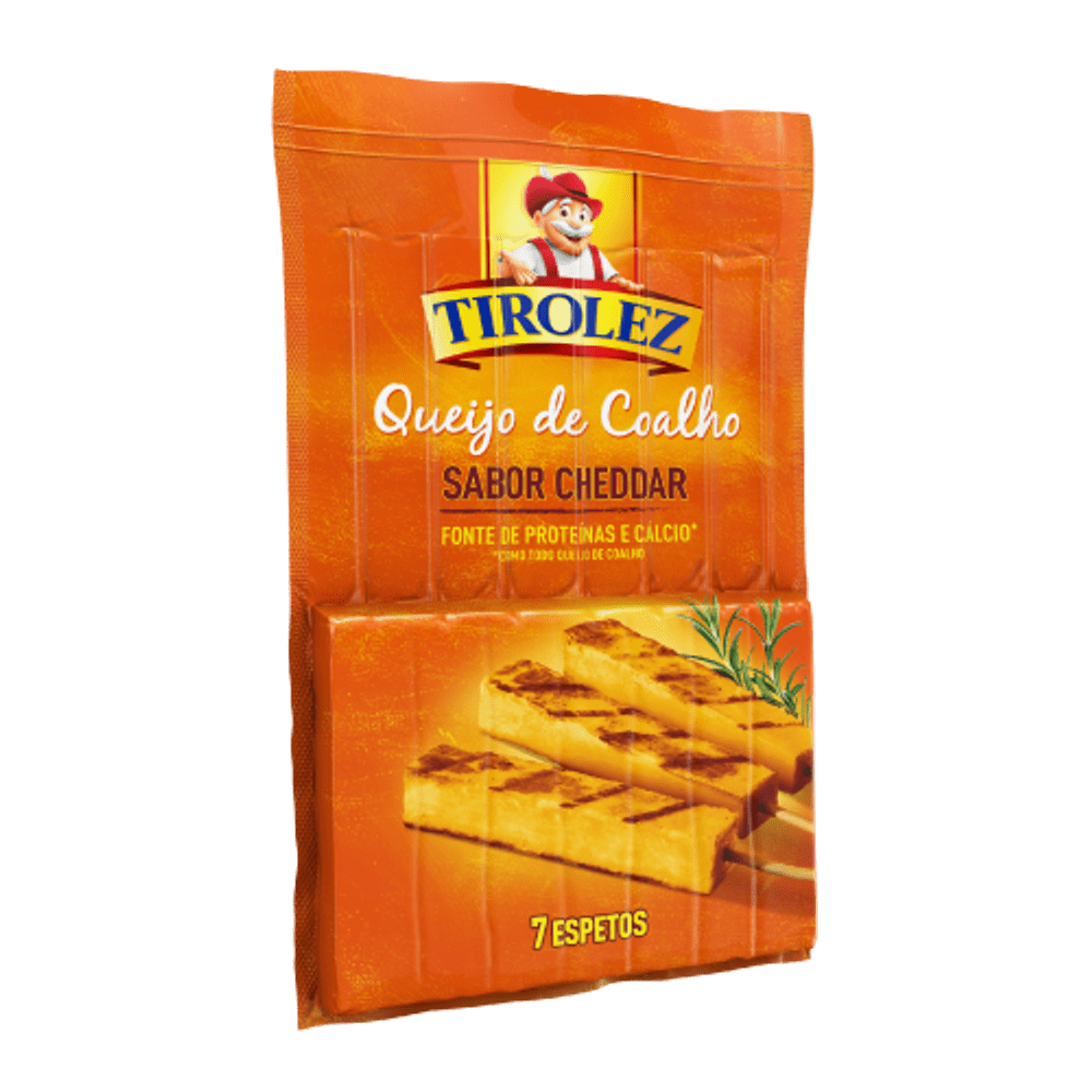 QUEIJO COALHO TIROLEZ ESPETO KG CHEDDAR