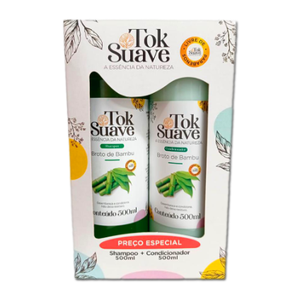 KIT TOK SUAVE SHAMPOO + CONDICIONADOR 500ML BAMBU