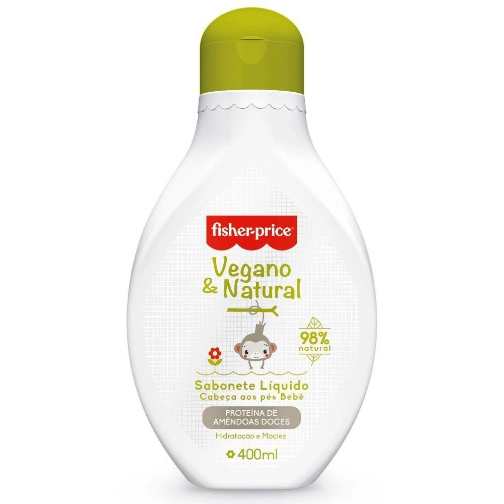 SABONETE LÍQUIDO BEBÊ VEGANO FISHER PRICE 400 ML