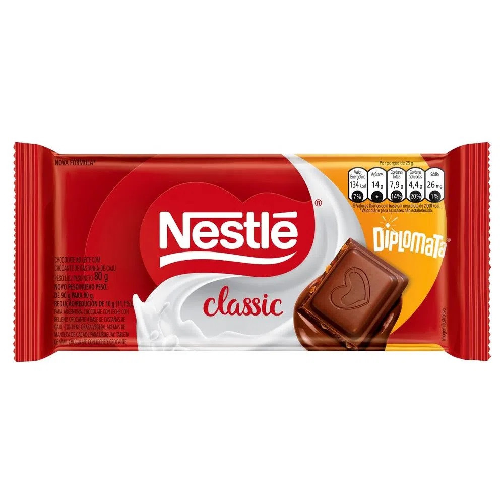 CHOCOLATE NESTLÉ CLASSIC DIPLOMATA 80G