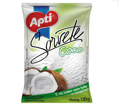 MISTURA PARA SORVETE APTI 120G COCO