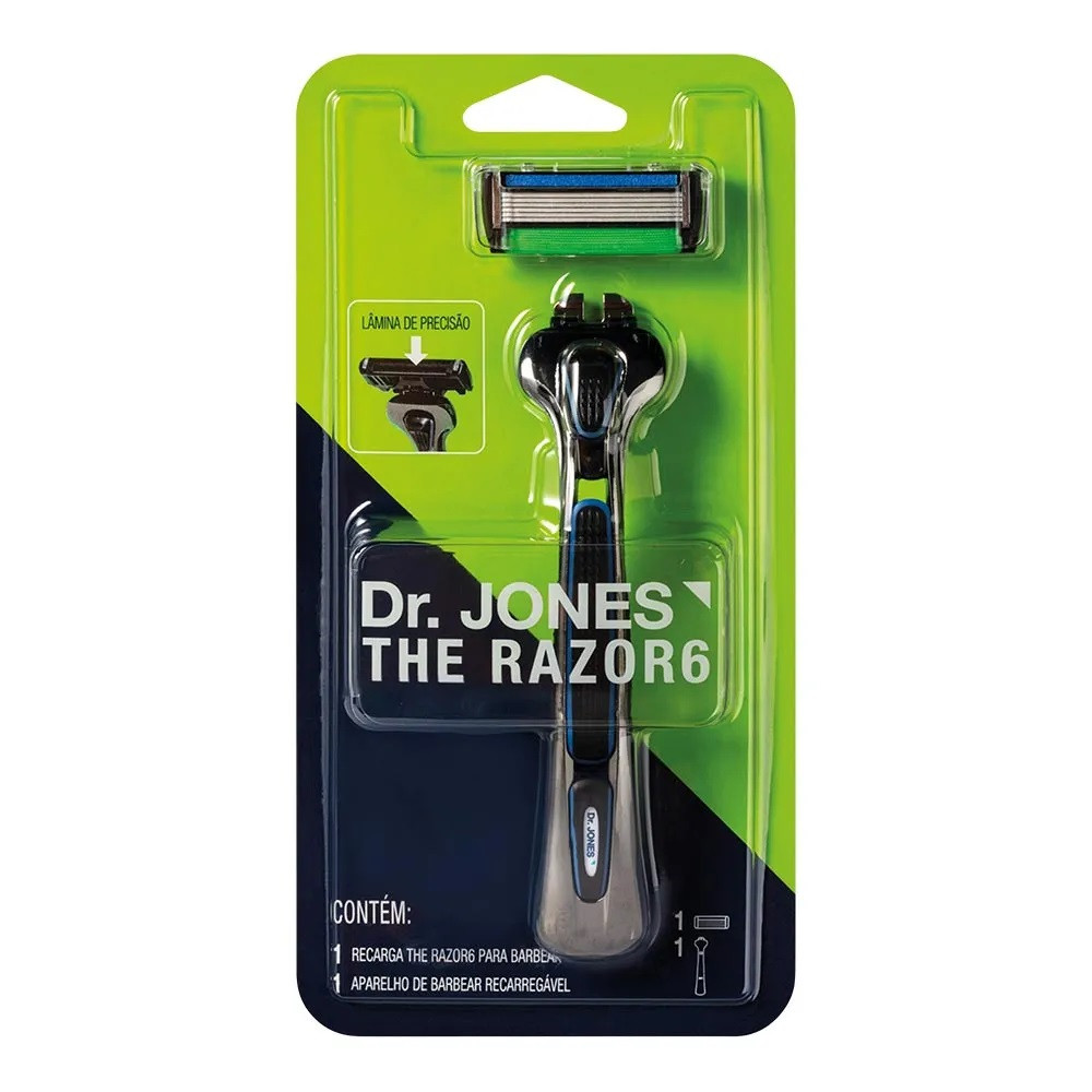 APARELHO DE BARBEAR RECARREGAVEL DR. JONES THE RAZOR6