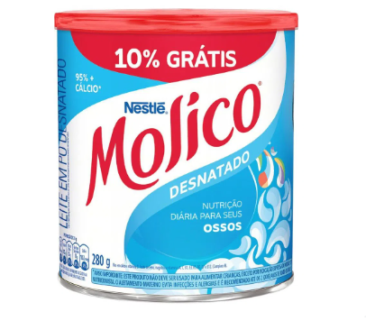 LEITE EM PÓ MOLICO DESNATADO 280G 10% GRÁTIS