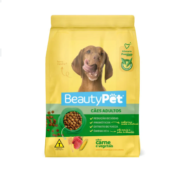 ALIMENTO CÃO BEAUTY PET CARNE E VEGETAIS 900G