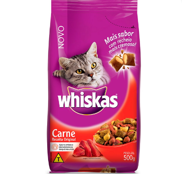 ALIMENTO PARA GATO WHISKAS CARNE 500 GRAMAS