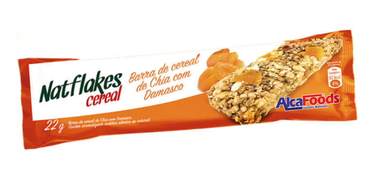 BARRA CEREAL ALCA FOODS 22g CHIA E DAMASCO