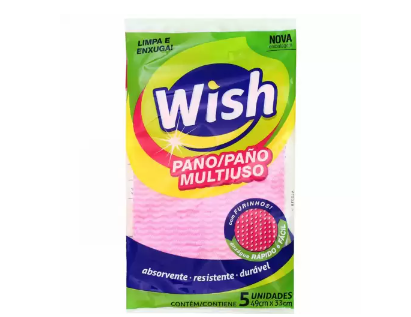 PANO LIMPEZA WISH ROSA 50X5