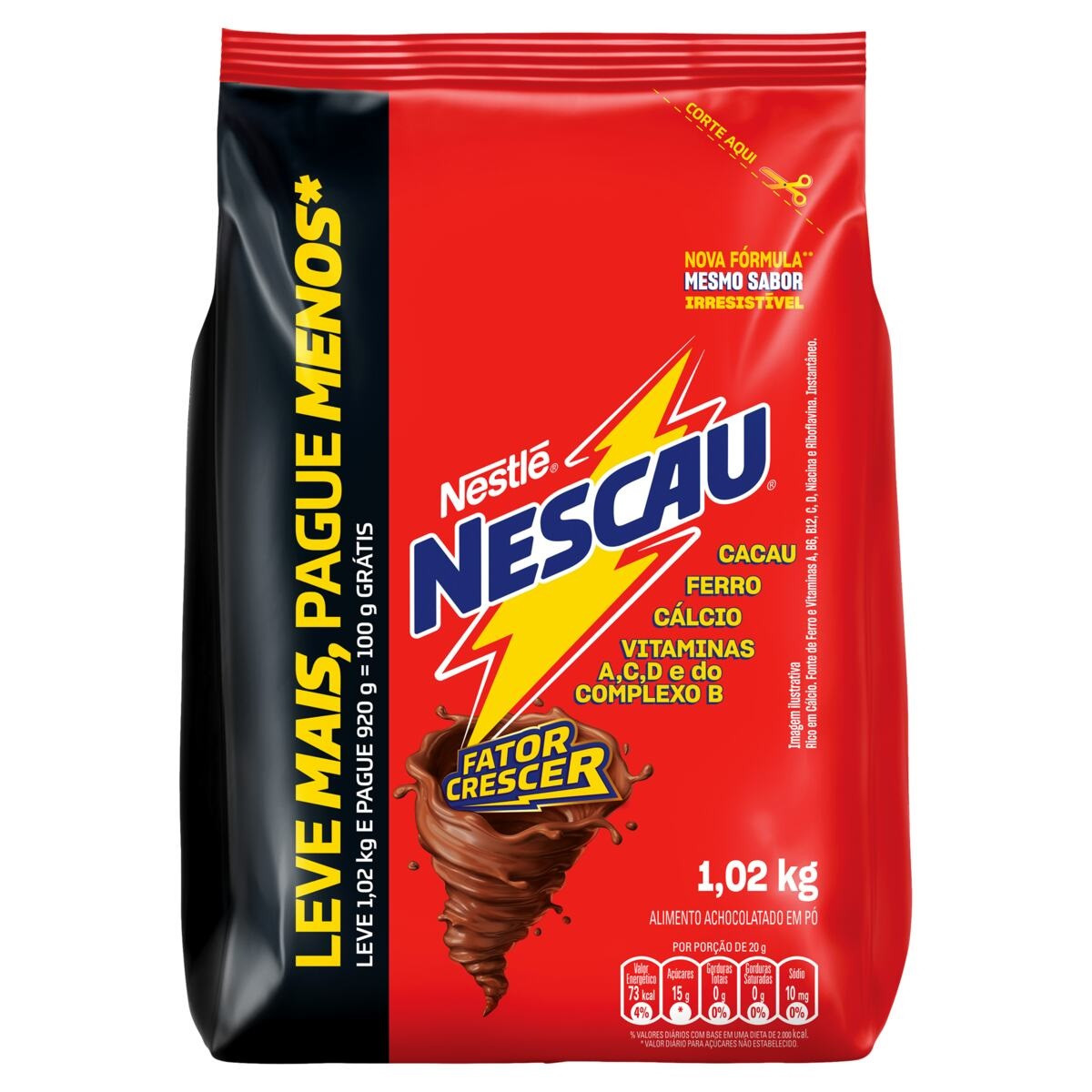 ACHOCOLATADO EM PO NESCAU LEVE MAIS PAGUE MENOS 1,02 KG