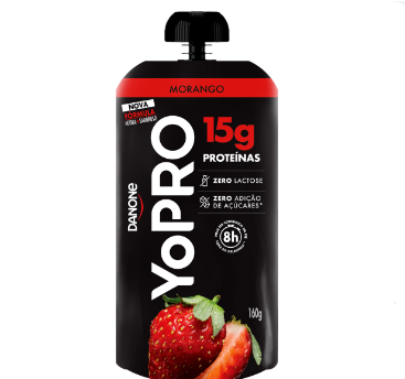 IOGURTE DESNATADO MORANGO ZERO LACTOSE YOPRO SQUEEZE
