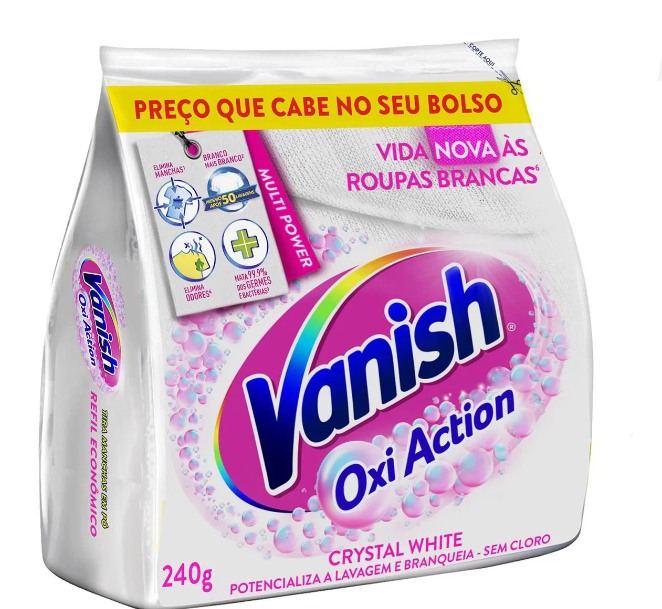 VANISH OXI ACTION CRYSTAL WHITE PO 240G