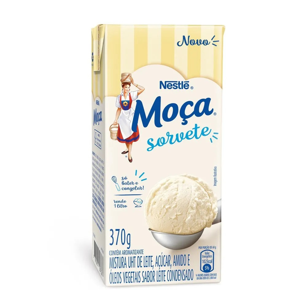 MISTURA PARA SORVETE NESTLE MOÇA TRADICIONAL 370 G