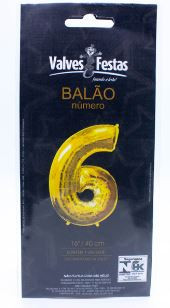 BALAO FESTLAR METAL.DOURADO N6