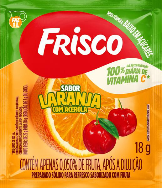 REFRESCO EM PO FRISCO 18g LARANJA ACEROLA