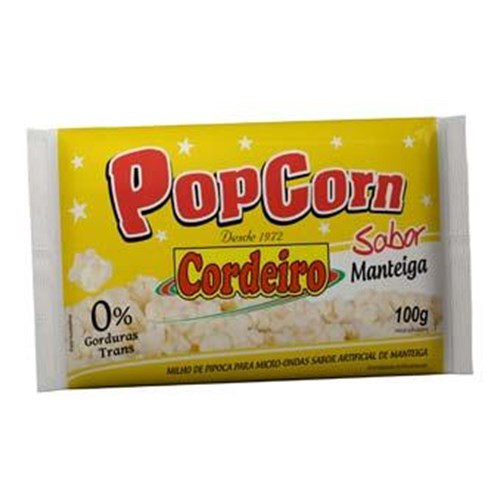 POP CORN CORDEIRO 99G MANTEIGA