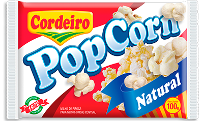 PIPOCA POPCORN CORDEIRO NATURAL 100G