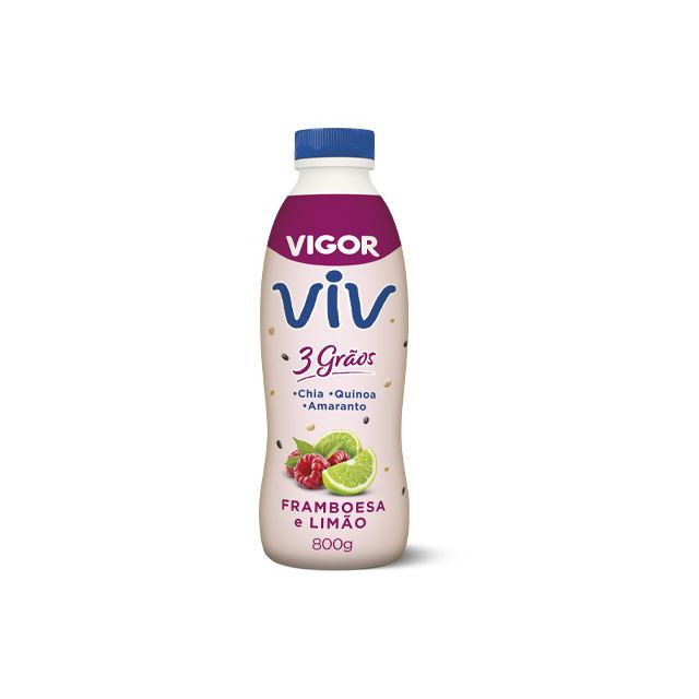 IOGURTE VIGOR LIQUIDO 3 GRÃOS FRAMBOESA LIMÃO 800GR