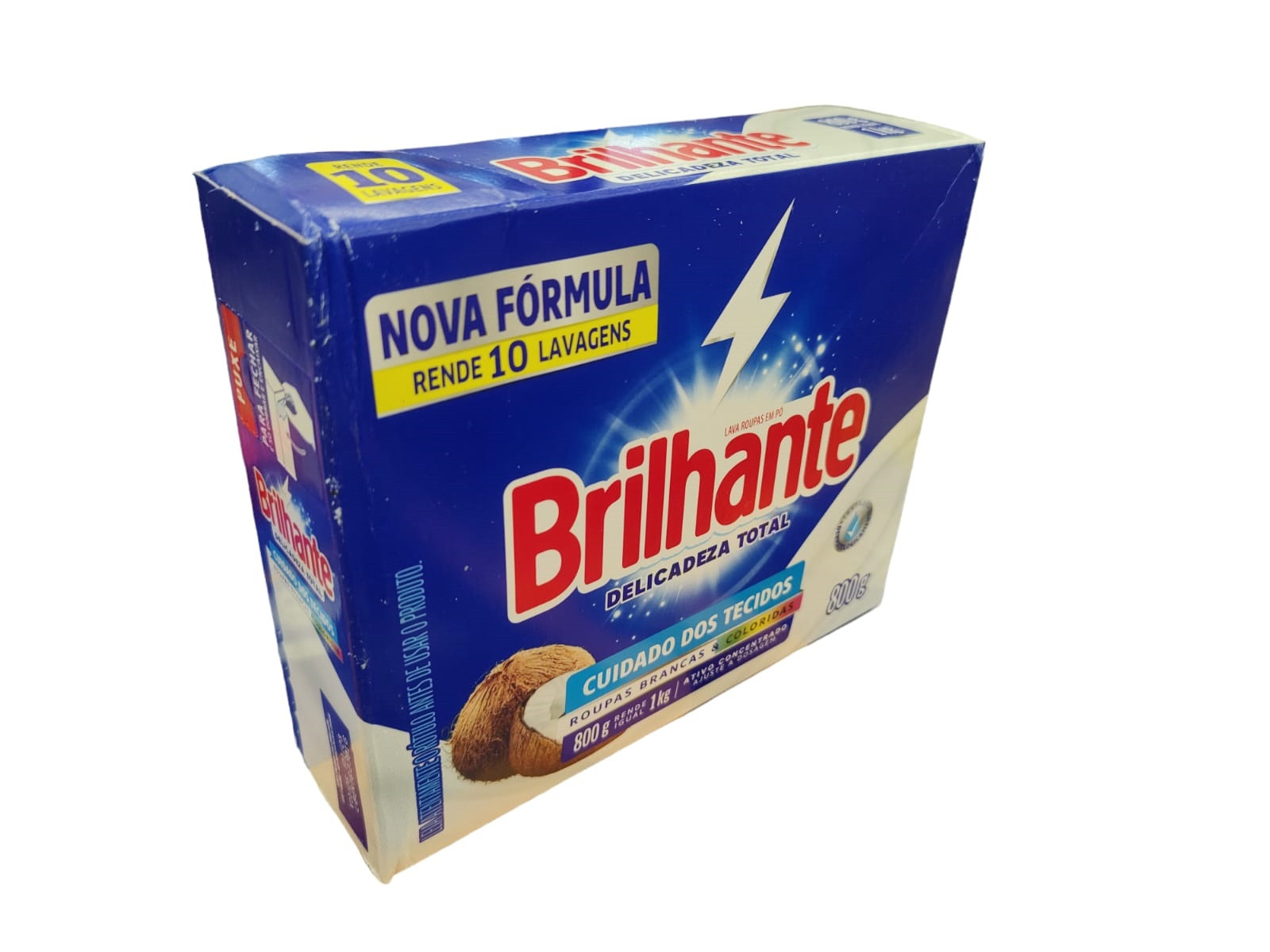 LAVA ROUPAS PO BRILHANTE DELICADEZA 800G CAIXA