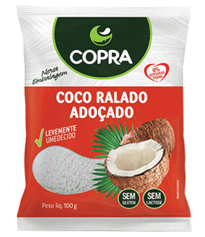 COCO RALADO COPRA 100G UMIDO ADOCADO