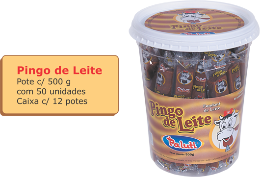 PINGO DE LEITE POTE COM 50 UNIDADES