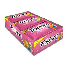 CHICLETE TRIDENT TUTTI FRUTTI 21X8G