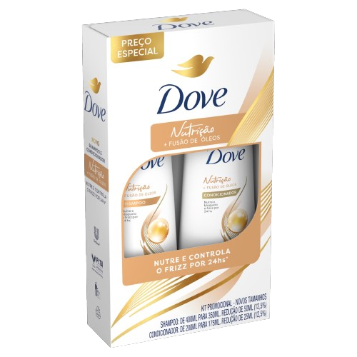 KIT SHAMPOO 350 ML CONDICIONADOR 175 ML DOVE NUTRIÇAO